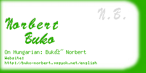 norbert buko business card